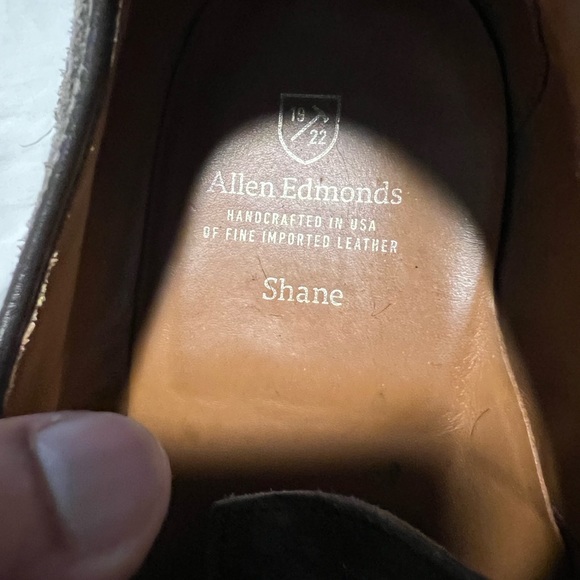 Allen Edmonds Gray Suede Wingtip Oxford Shoes, Sz. 12 3E (extra wide) - Picture 5 of 6